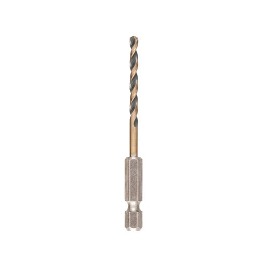 Broca de impacto Dewalt (DT20603-QZ) preta e dourada de 3,5 mm com encaixe hexagonal em aço rápido (HSS).
