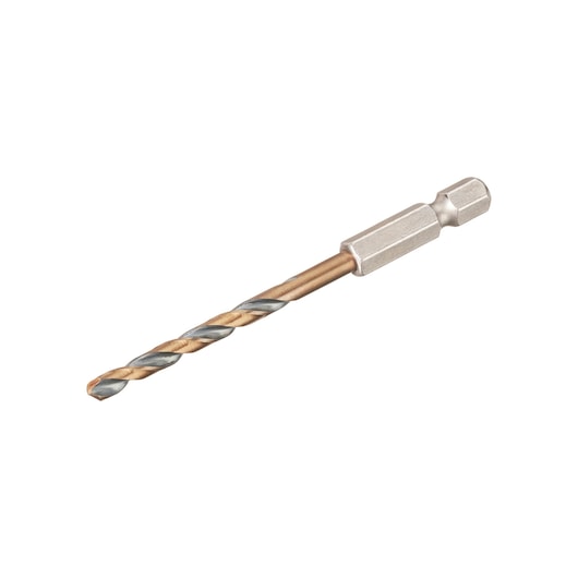 Broca hexagonal de impacto para metal Dewalt (DT20604-QZ) preta e dourada de 4 mm