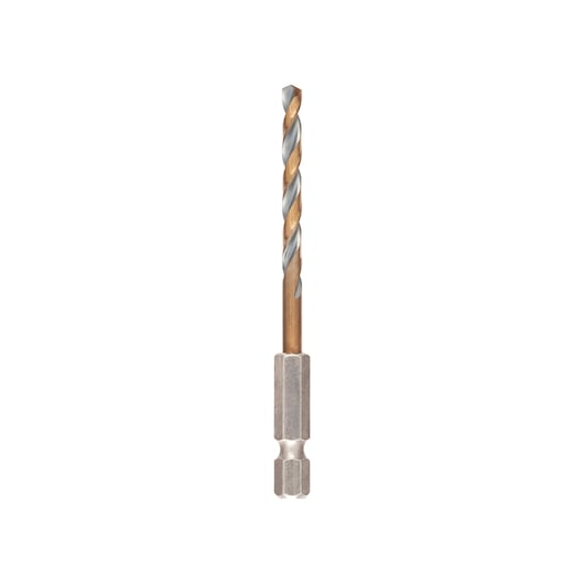 Broca hexagonal de impacto para metal Dewalt (DT20604-QZ) preta e dourada de 4 mm