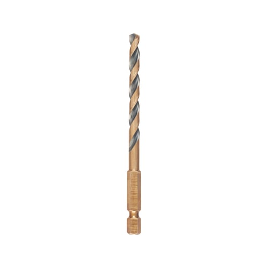 Broca de impacto Dewalt (DT20607-QZ) preta e dourada de 5,5 mm com encaixe hexagonal em aço rápido (HSS).