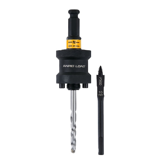 Mandril de troca rápida Dewalt (DT20631-QZ) de 32 a 210 mm com broca piloto para metal duro e madeira plana.