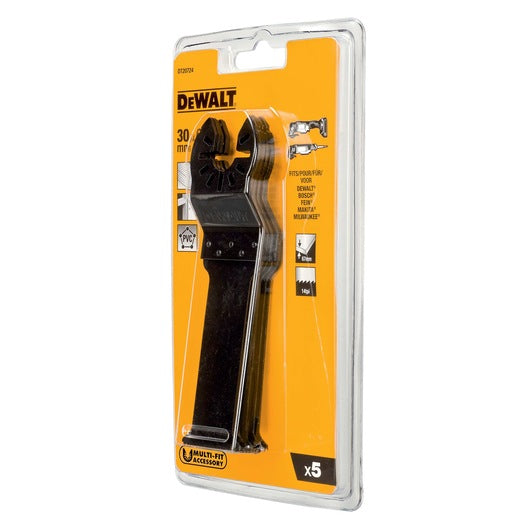 Lâmina oscilante Dewalt (DT20724-QZ) para madeira dura, 30 mm x 67 mm (pacote com 5)
