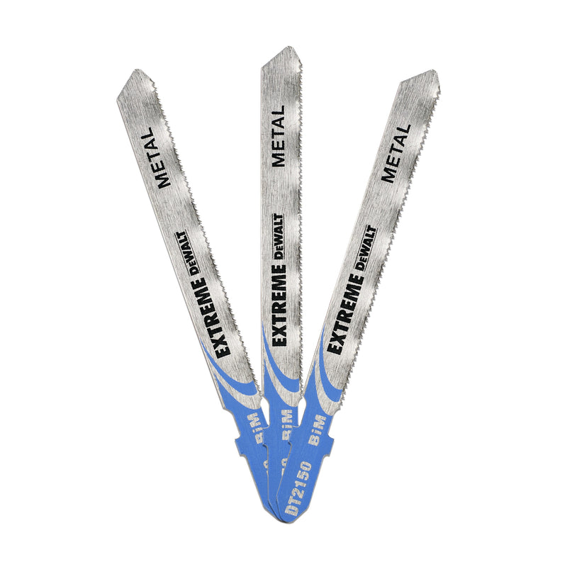 Dewalt (DT2150-QZ) Lâmina de serra tico-tico EXTREME de 61 mm com encaixe em T e bimetálica (T118AF) (embalagem de 3)