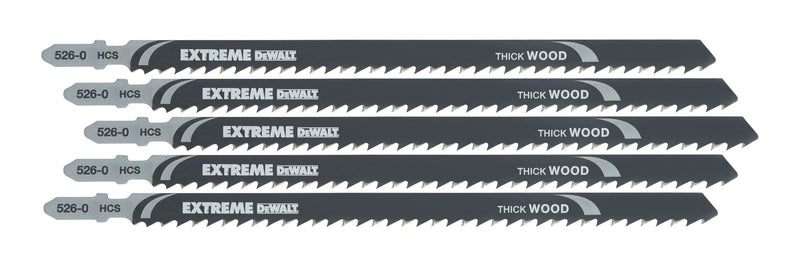 Dewalt (DT2167-QZ) 155mm T-Shank HCS Jigsaw Blade Wood (T744D) (5 Pk)