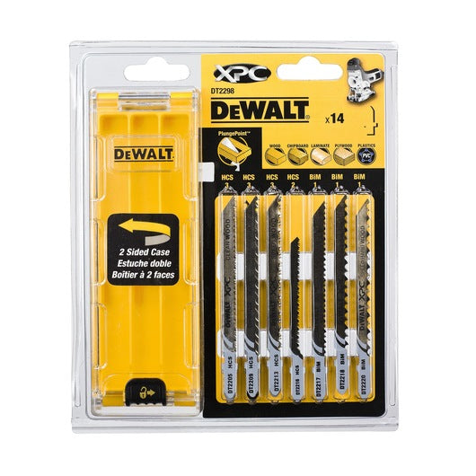 Conjunto de lâminas de serra tico-tico bimetálicas Dewalt (DT2298-QZ) EXTREME® PRECISION HCS para madeira (14 peças)