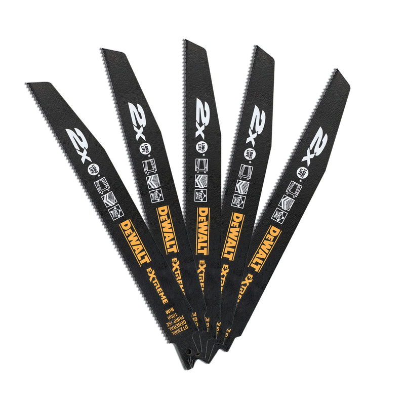 Dewalt (DT2308L-QZ) EXTREME 28mm 10TPI General Purpose Bi-Metal Reciprocating Blade (5 Pk)