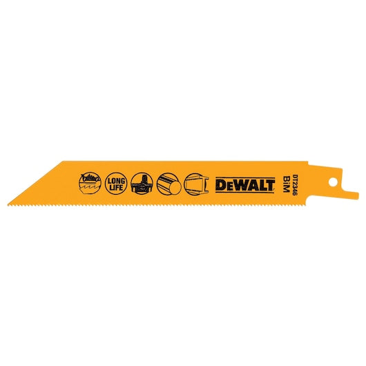 Lâminas de serra recíproca bimetálicas Dewalt (DT2346-QZ) de 152 mm (pacote com 5)