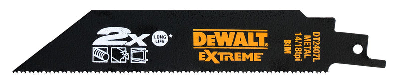 Dewalt (DT2407L-QZ) EXTREME 152mm 14/18TPI Metal Reciprocating Blade (5 Pk)