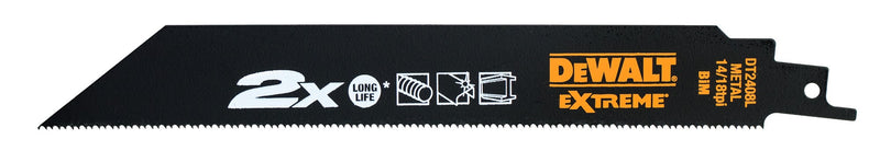 Dewalt (DT2408L-QZ) EXTREME 203mm 14/18TPI Reciprocating Blade (5 Pk)