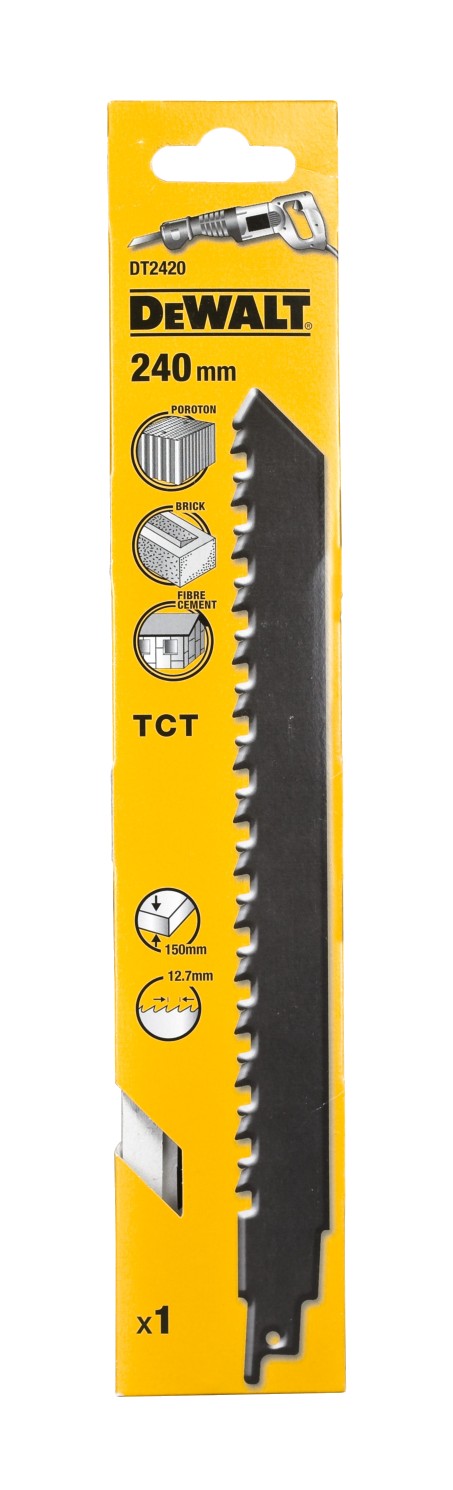 Dewalt (DT2420-QZ) 240mm 2TPI Aerated Concrete Carbide Reciprocating Blade