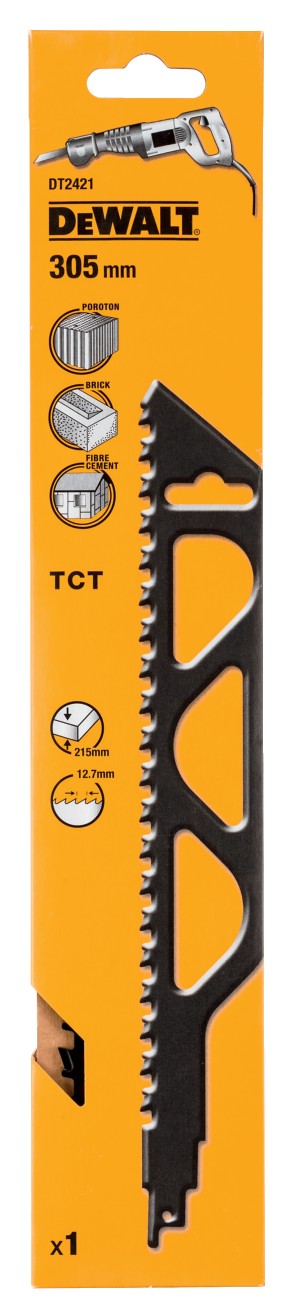 Dewalt (DT2421-QZ) 305mm 2TPI Aerated Concrete Carbide Reciprocating Blade