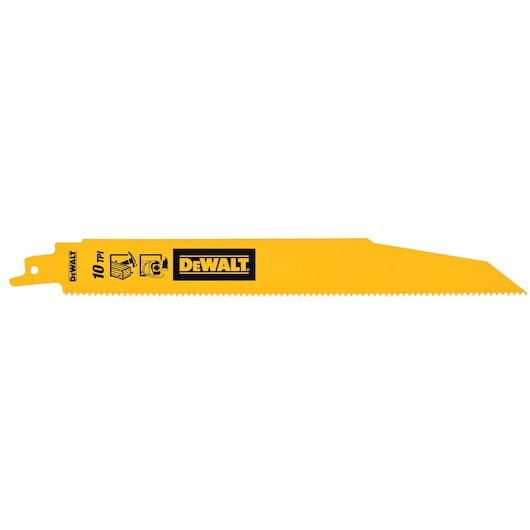 Lâminas de serra recíproca bimetálicas para madeira Dewalt (DT2490-QZ) de 203 mm e 6 TPI (pacote com 25)