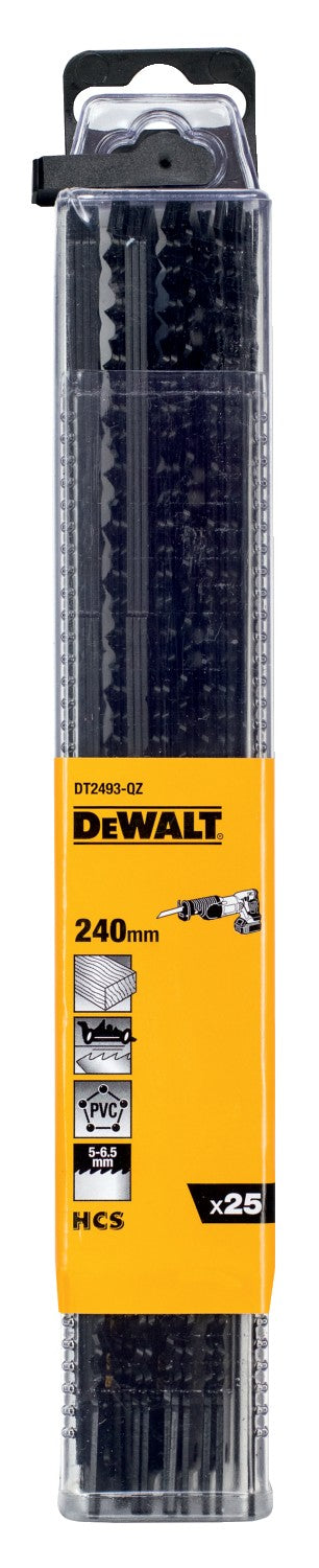 Lâmina recíproca Dewalt (DT2352-QZ) 240 mm 4/5 TPI Wood HCS (embalagem de 5)