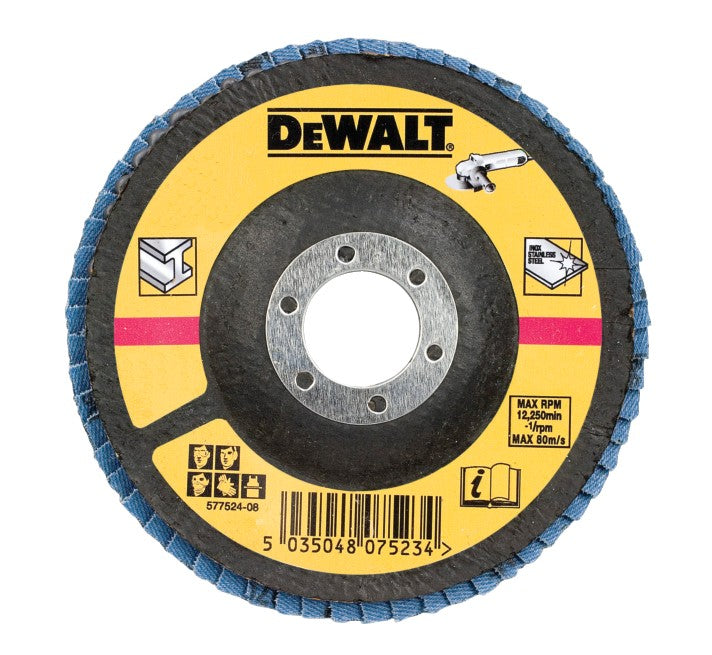 Disco de láminas de óxido de circonio Dewalt (DT3310-QZ) de 125 mm, 80P T27 (paquete de 10)
