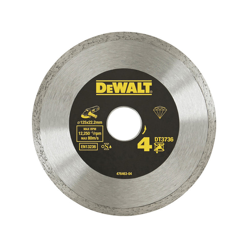 Dewalt (DT3736-XJ) EXTREME 125mm x 22.23mm x 1.6mm Continuous Tile/Ceramics Diamond Disc