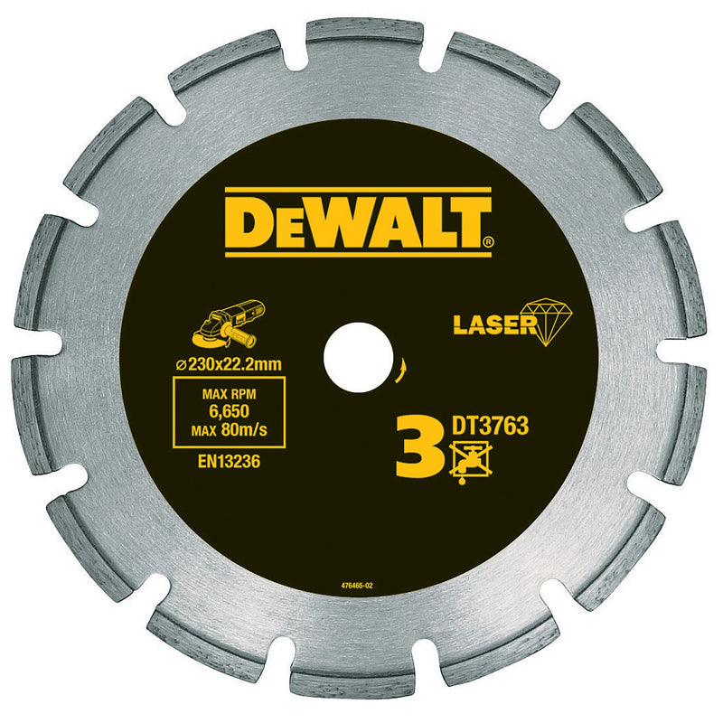 Dewalt (DT3761-XJ) EXTREME 125mm x 22.23mm x 2mm Segmented Hard Concrete / Granite Diamond Wheel