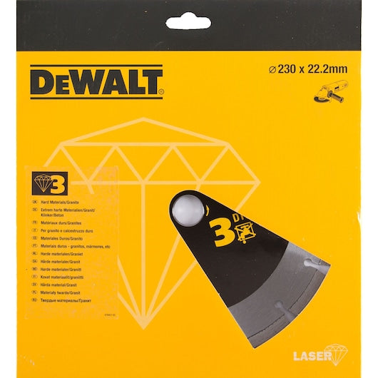 Disco diamantado segmentado para concreto duro/granito Dewalt (DT3763-XJ) EXTREME® 230 mm x 22,23 mm x 2,4 mm