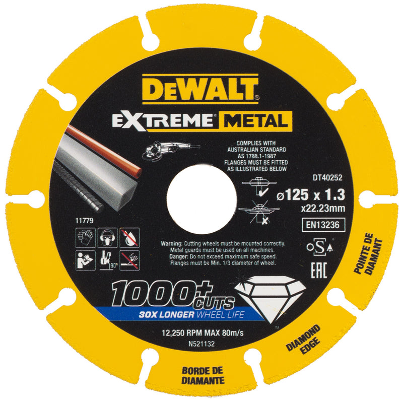 Dewalt (DT40252-QZ) EXTREME 125mm x 22.23mm x 1.3mm Diamond Disc