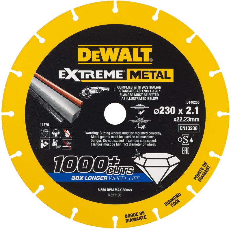 Dewalt (DT40255-QZ) EXTREME 230mm x 22.23mm x 1.5mm Diamond Disc