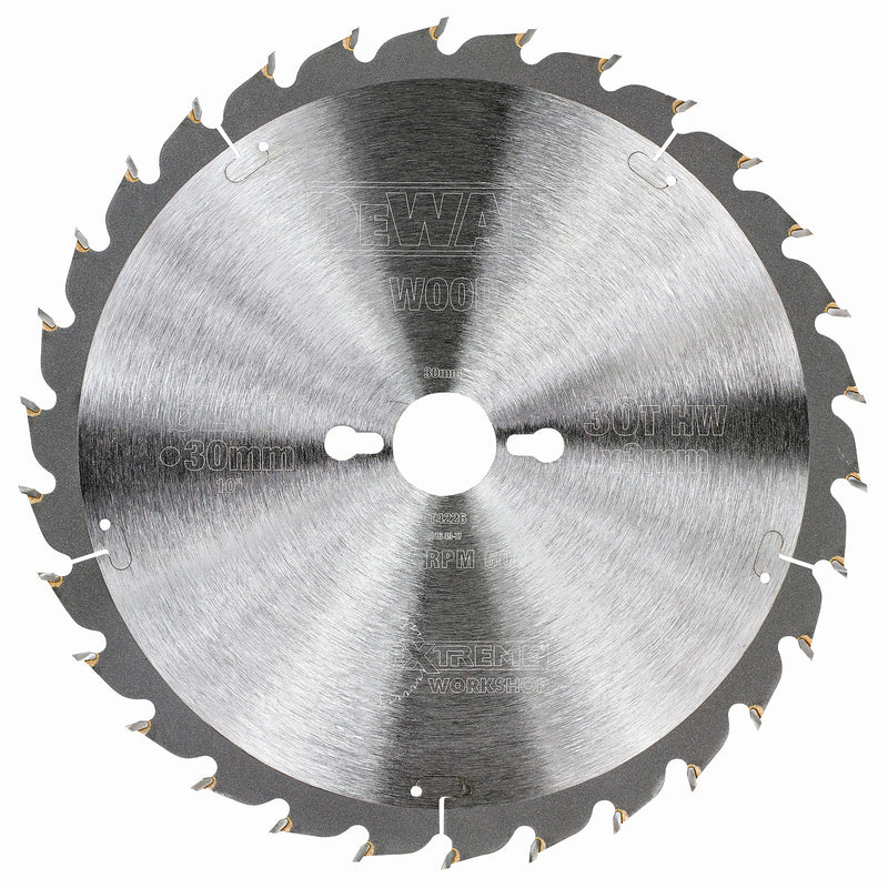 Dewalt (DT4226-QZ) EXTREME 250mm x 30mm 30T Workshop Circular Saw Blade