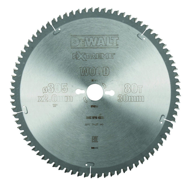 Dewalt (DT4283-QZ) EXTREME 305mm x 30mm 80T Workshop Circular Saw Blade