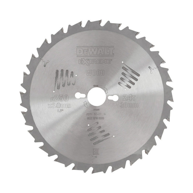 Dewalt (DT4301-QZ) EXTREME 250mm x 30mm 24T Workshop Circular Saw Blade