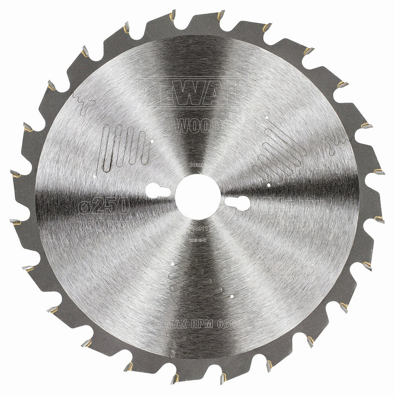 Dewalt (DT4311-QZ) EXTREME 250mm x 30mm 24T Workshop Circular Saw Blade
