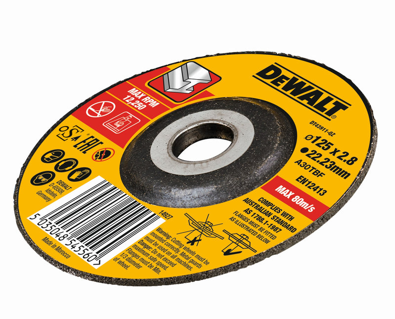 Dewalt (DT43911-QZ) EXTREME 125mm x 3mm x 22.23mm Angle Grinder Metal Cutting Disc