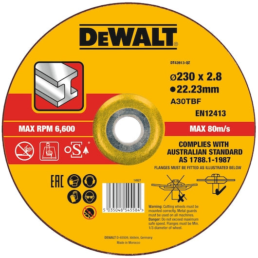 Disco de corte OSA de alto desempenho Dewalt (DT43913-QZ)