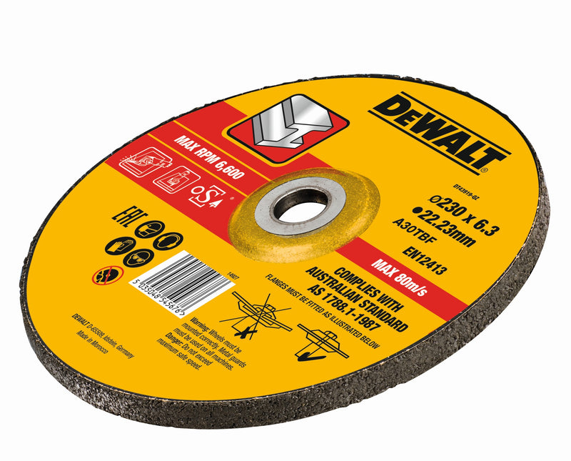 Dewalt (DT43919-QZ) EXTREME 125mm x 6mm x 22.23mm Bonded Abrasive Metal Grinding Disc