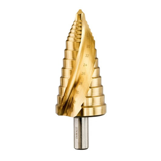 Broca escalonada hexagonal de titânio Dewalt (DT5031-QZ) EXTREME® de 0 a 34 mm para metal