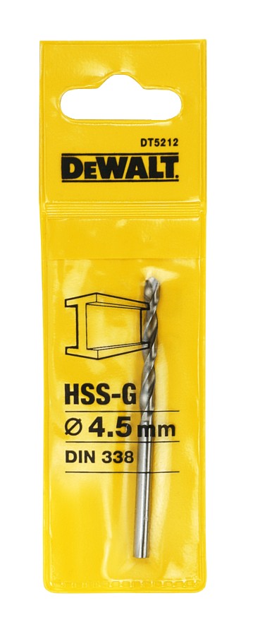 Broca para metal Dewalt (DT5212-QZ) HSS-G de 4,5 mm (2 unidades)