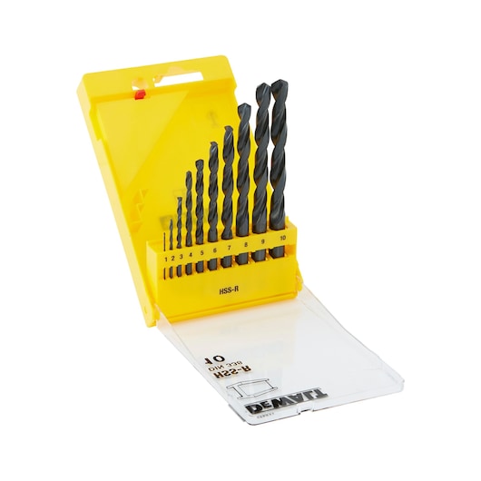 Conjunto de brocas para metal com acabamento em óxido preto HSS-R Dewalt (DT5911-QZ) (10 peças)