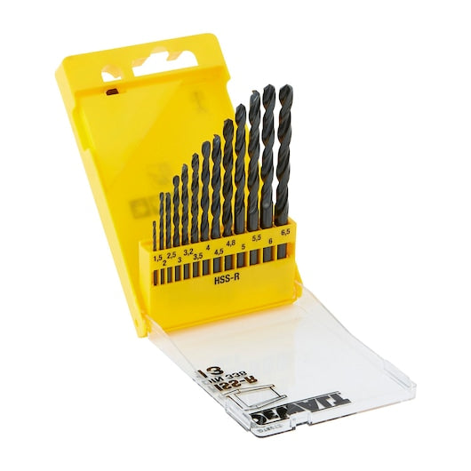 Conjunto de brocas para metal com acabamento em óxido preto HSS-R Dewalt (DT5912-QZ) (13 peças)