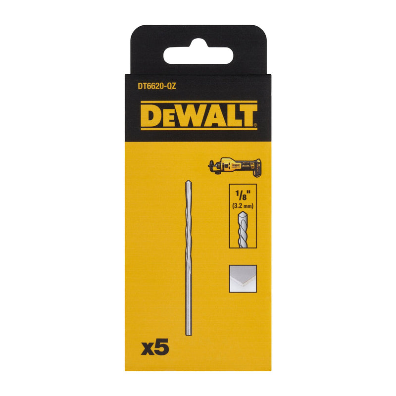 Dewalt (DT6620-QZ) 1/8" Drywall Pilot Point Cut Out Bits (5 Pk)