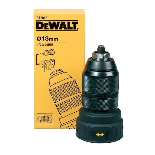 Dewalt (DT7018-QZ) Mandril de metal de 1/2" x 20 UNF 2 e adaptador de troca rápida para D25404K, D25405 (13 mm)