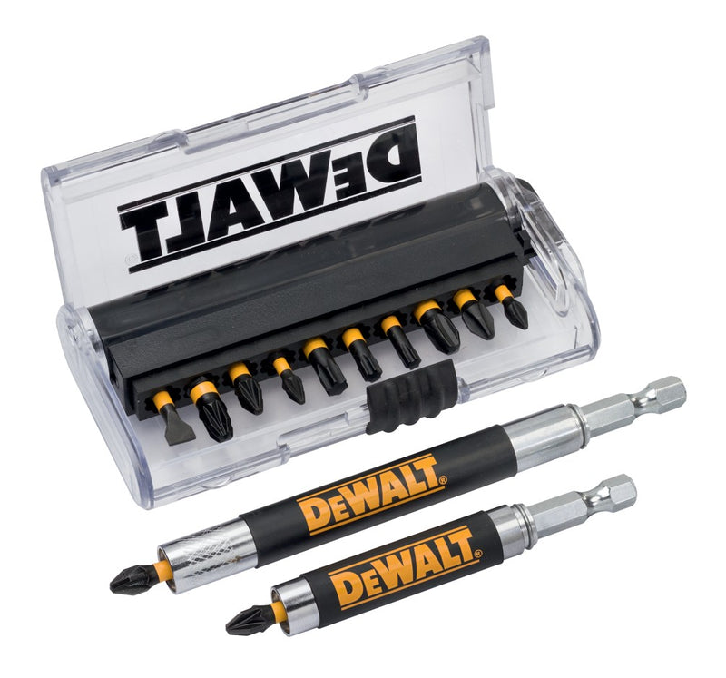 Conjunto de aparafusadora de impacto Dewalt (DT70512T-QZ) EXTREME de 25 mm com mala de bolso fina e 2 guias de acionamento (14 peças)
