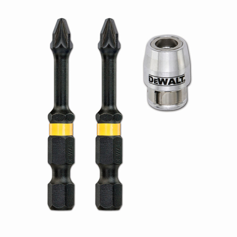 Dewalt (DT70535T-QZ) EXTREME FLEXTORQ 57mm PZ2 Screwdriver Bit with Aluminum Bit Locking Sleeve (3 pcs.)