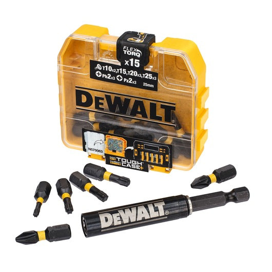 Conjunto misto Dewalt (DT70577T-QZ) EXTREME® FLEXTORQ® 25mm em embalagem compacta (16 peças)