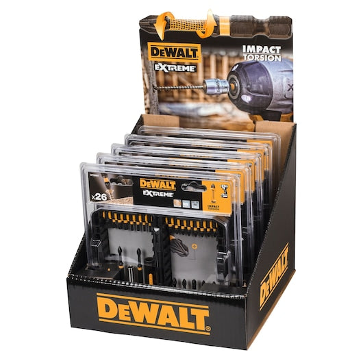 Dewalt (DT70600T-QZ) Extreme Impact Torsion - Conjunto de 26 peças em estojo compacto ToughCase + Chaves de Soquete Laváveis