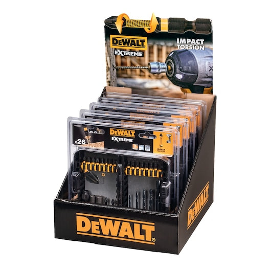 Dewalt (DT70609T-QZ) Extreme Impact Torsion - Conjunto de 26 peças para furadeiras e soquetes Torx em estojo compacto ToughCase
