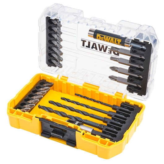 Conjunto de 25 peças de encaixe para furadeira Dewalt (DT70708-QZ) em estojo pequeno TOUGHCASE®+.