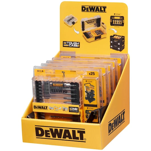 Conjunto de 25 peças de encaixe para furadeira Dewalt (DT70708-QZ) em estojo pequeno TOUGHCASE®+.
