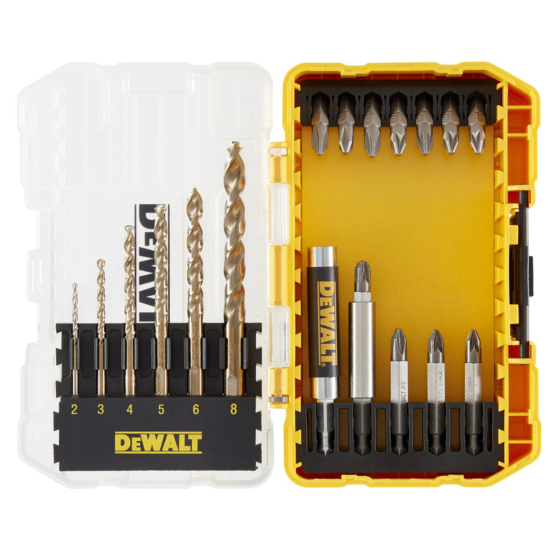 Dewalt (DT70711-QZ) Conjunto de Pontas de Berbequim/Aparafusadora EXTREME para Metal em Estojo Pequeno TOUGHCASE+ (19 peças)