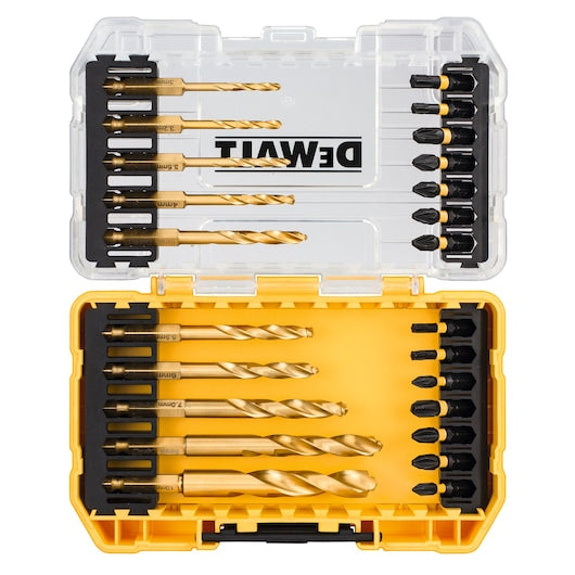 Conjunto de 24 peças de encaixe para furadeira Dewalt (DT70748T-QZ) EXTREME® FLEXTORQ® em estojo pequeno TOUGHCASE®+