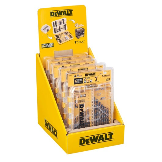 Conjunto de brocas para metal Dewalt (DT70755-QZ) PRETO E DOURADO em TOUGHCASE®+ Médio (21 peças)
