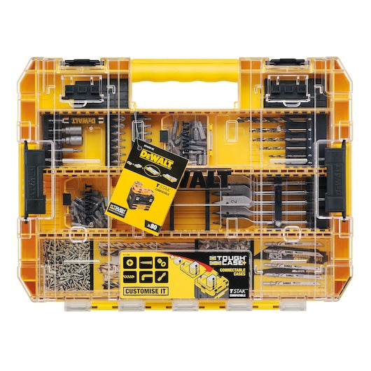 Conjunto de 80 peças de encaixe para furadeira Dewalt (DT70767-QZ) em estojo grande TOUGHCASE®+.