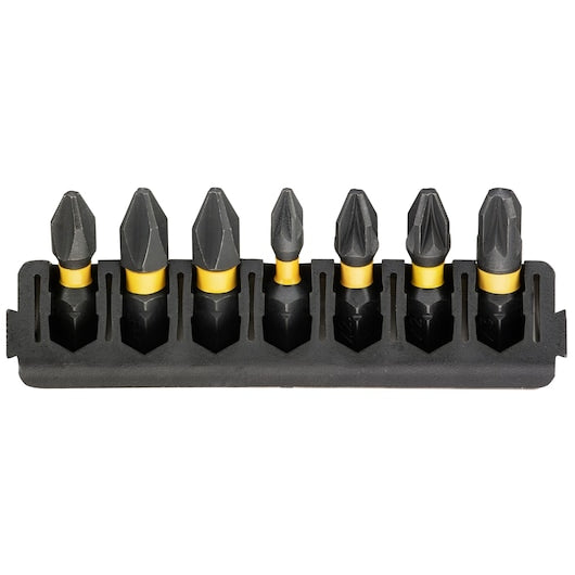 Barra de bits de chave de fenda Dewalt (DT70809-QZ) EXTREME® FLEXTORQ® 25mm PH PZ (7 peças)