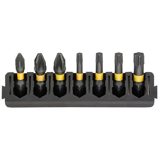 Conjunto de 7 bits de chave de fenda Dewalt (DT70813-QZ) EXTREME® FLEXTORQ® PZ TX de 25 mm.
