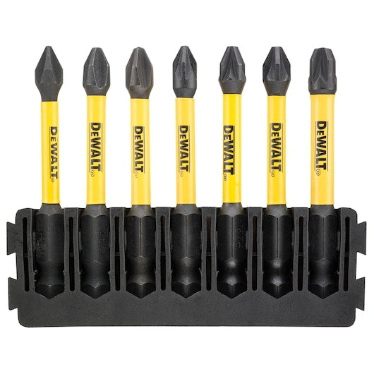 Barra de bits de chave de fenda Dewalt (DT70819-QZ) EXTREME® FLEXTORQ® 57mm PH PZ (7 peças)